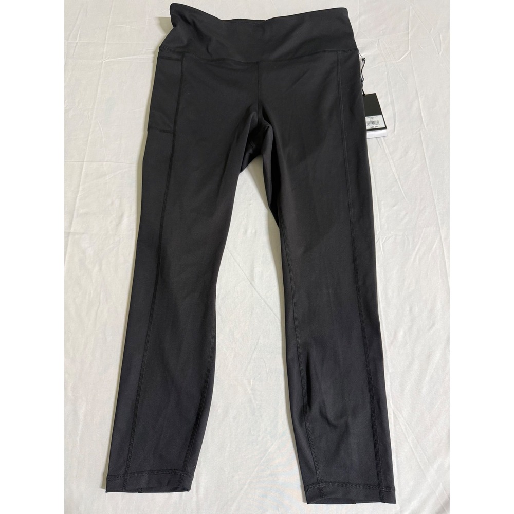 Trajectory Women Active Black High Rise Leggings Side Pockets Recycled Size L